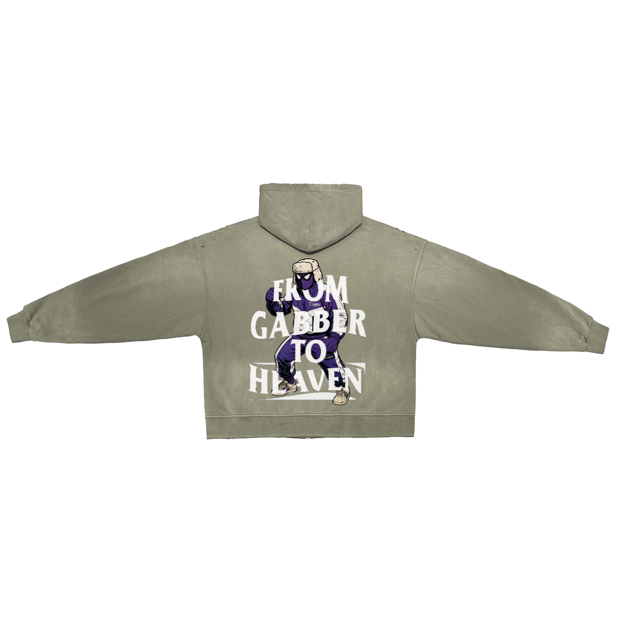GABBER TO HEAVEN UPCORE V2 Unisex Reißverschluss-Sweatshirt