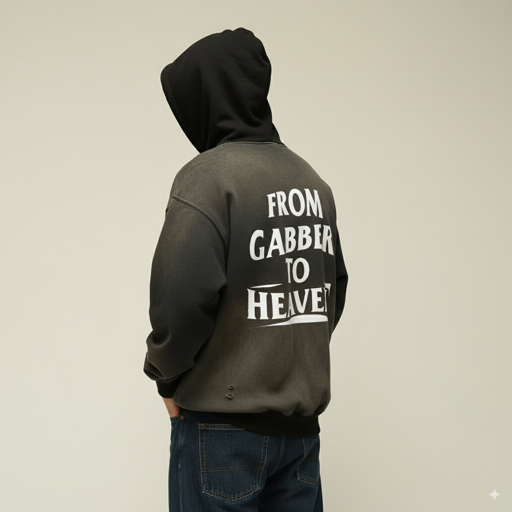GABBER TO HEAVEN BASIC Sweatshirt Reißverschluss Oversize Unisex