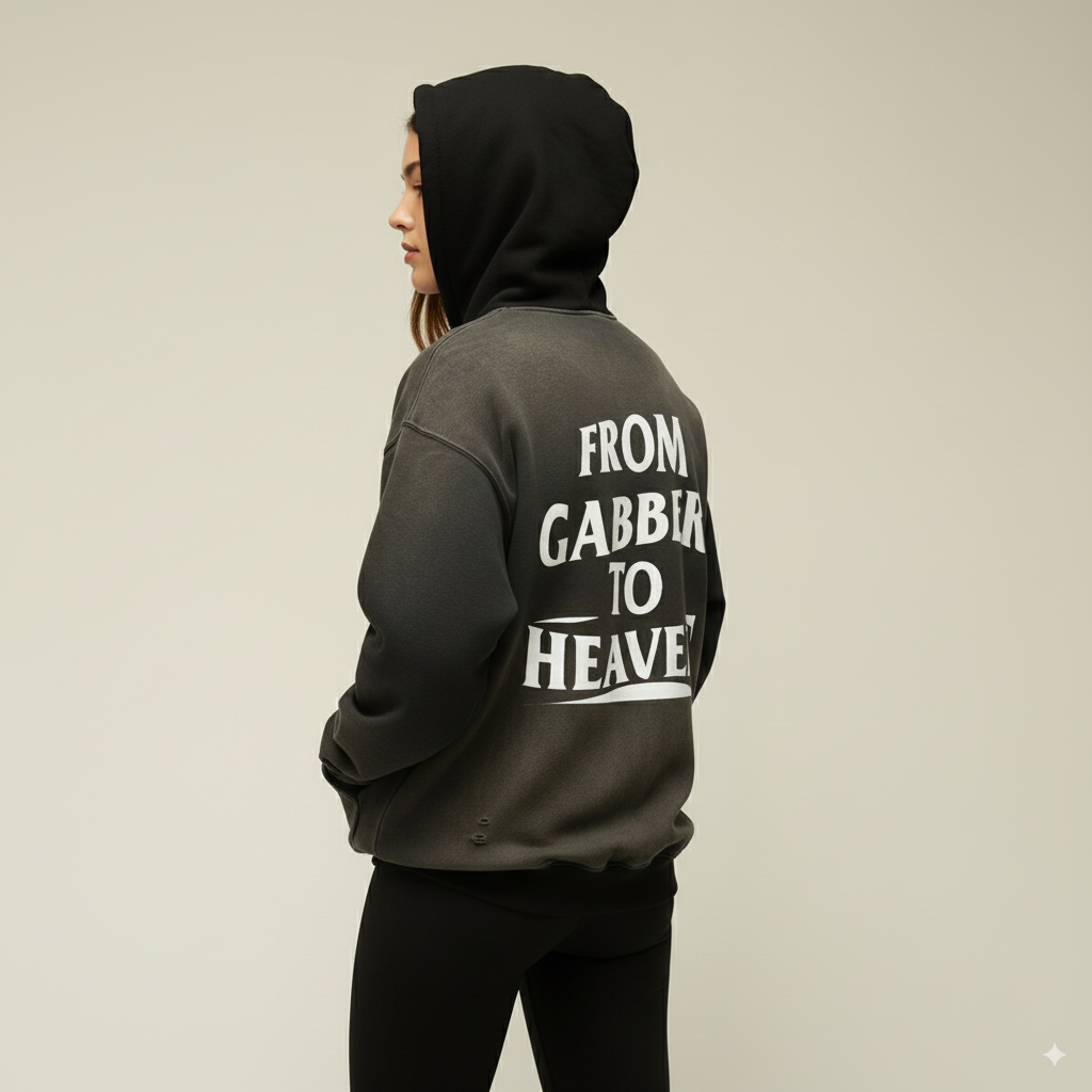 GABBER TO HEAVEN BASIC Sweatshirt Reißverschluss Oversize Unisex