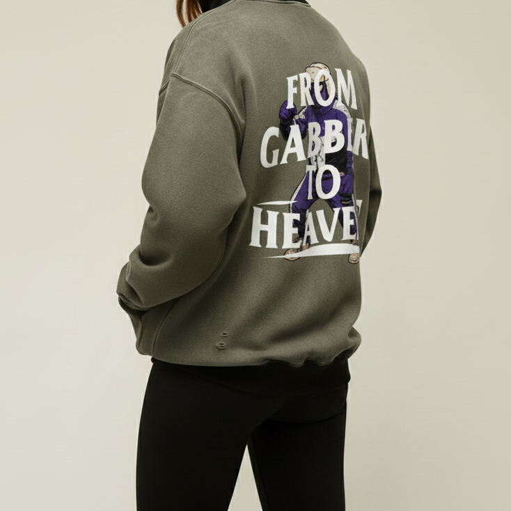 GABBER TO HEAVEN UPCORE V2 Unisex Reißverschluss-Sweatshirt