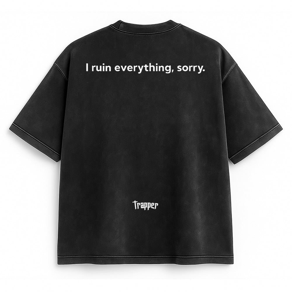 CRYBABY Oversize T-Shirt Sanft Gewaschen